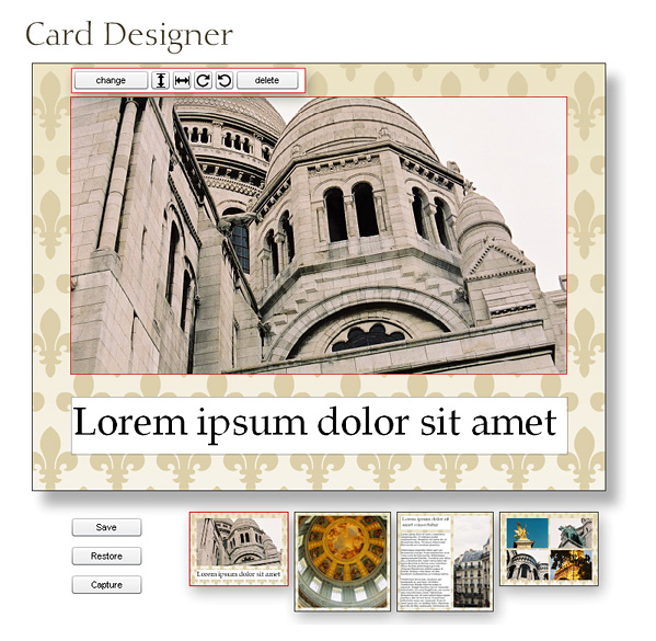 Card Designer screen capture
